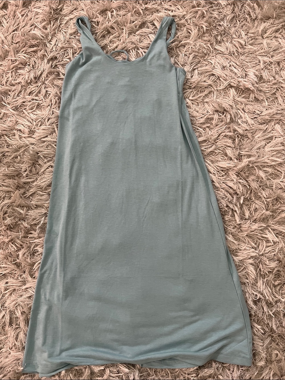 Zenana Outfitters Sage Green Scoop Neck Maxi Dress